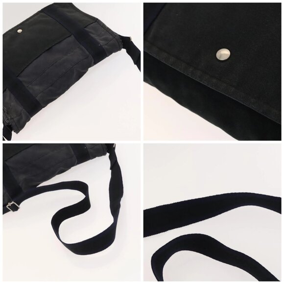 HERMES Fourre Tout Bassas MM Shoulder Bag Canvas Navy Auth bs25503 - Picture 16 of 16